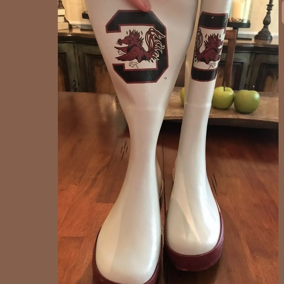 FANSHOES Gamecocks Rain Boots Shoes South Carolina - Picture 3 of 8